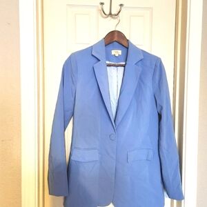 Camila Coelho blazer, blue periwinkle, Extra small.
